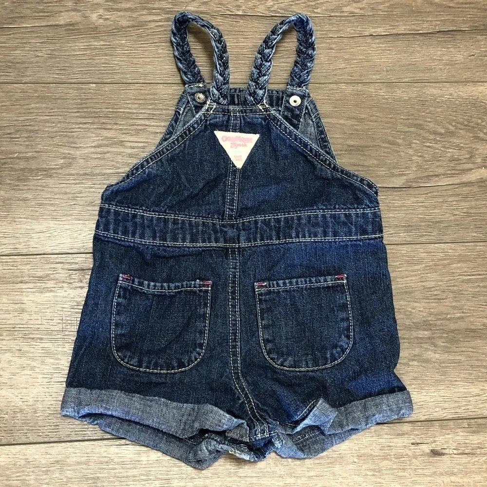 Vintage Denim Dark Wash Bubble Oshkosh Romper
